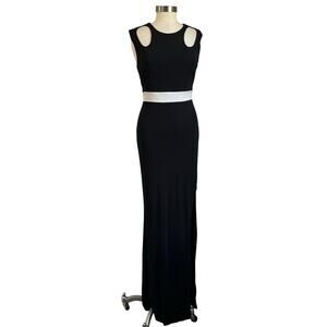 ABS Y2K Black Long Exposed Back Maxi Dress Size M